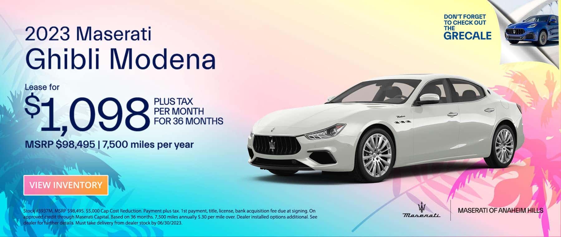 Slider-1800×760-2023 Maserati Ghibli Modena – Lease23