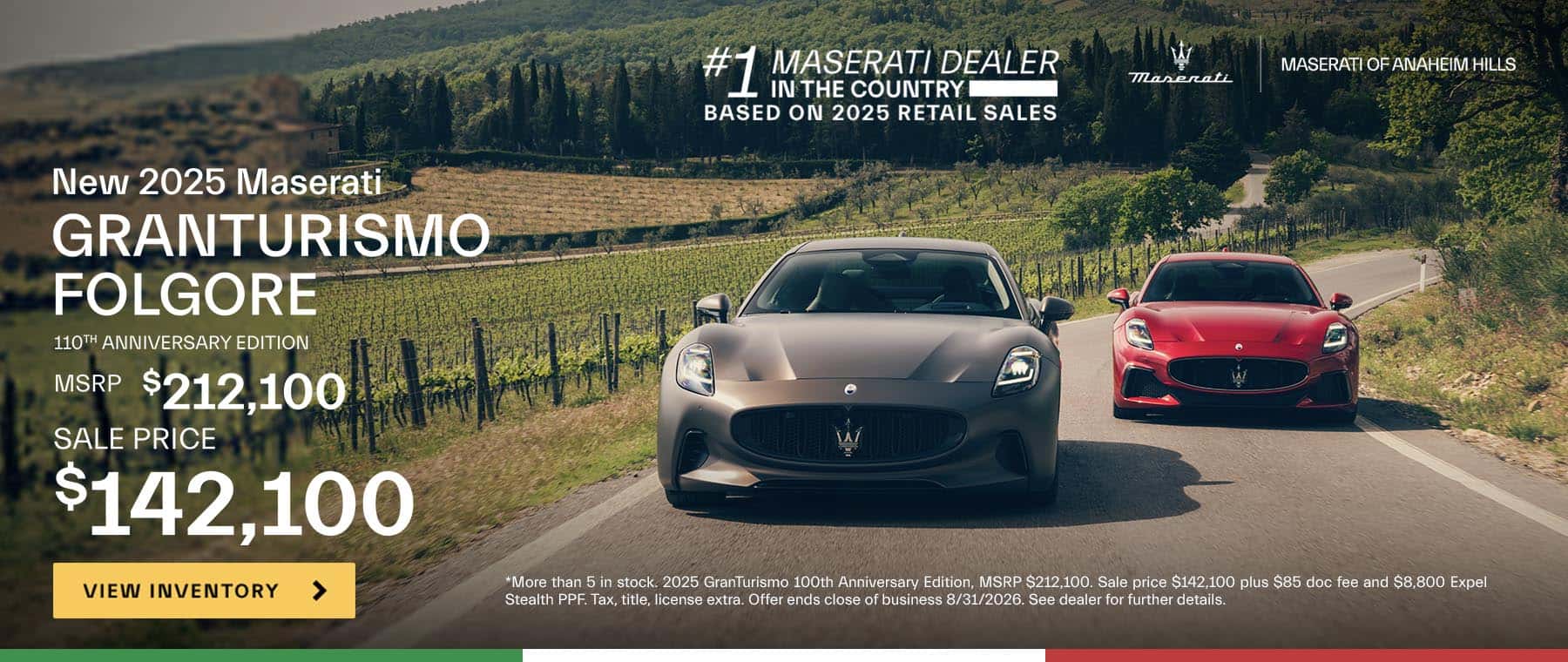 2025 GranTurismo Folgore 110th anniversary edition