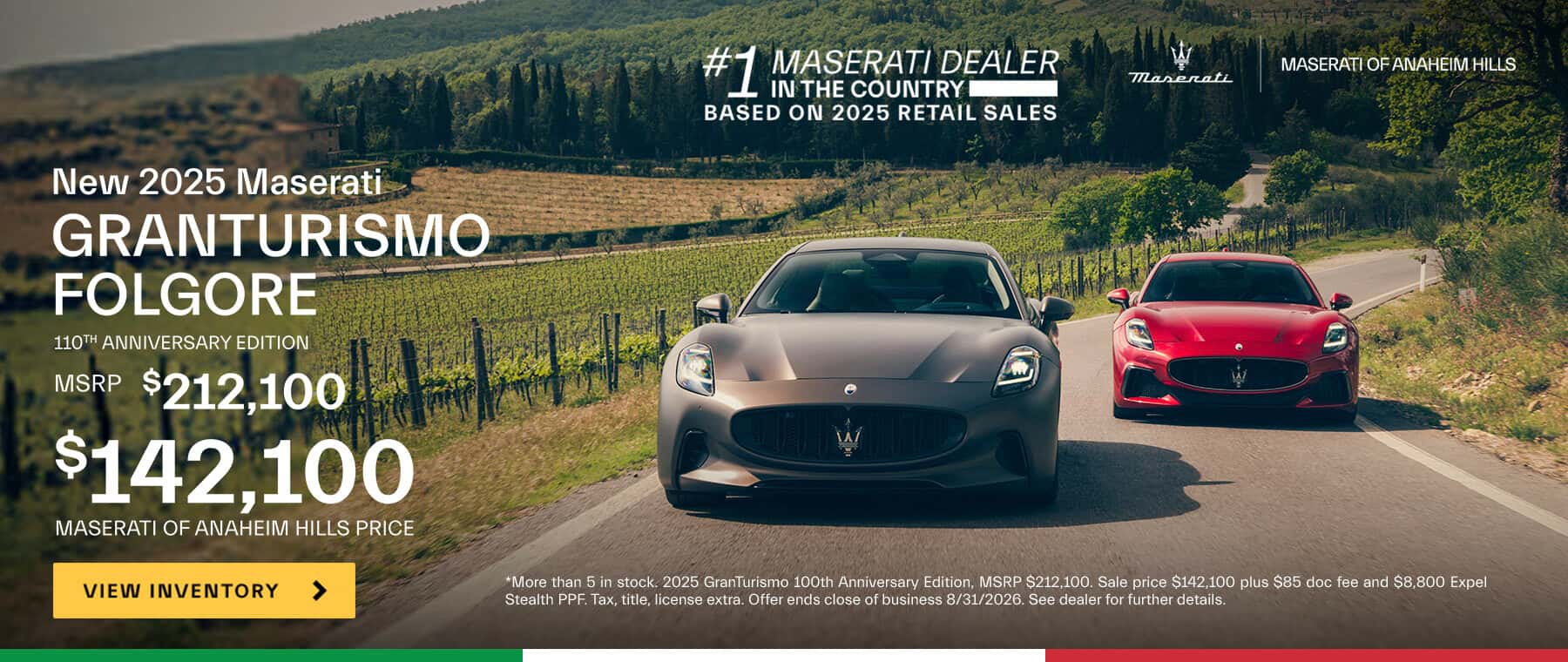 AUG2026_Slider_New_Maserati_GranTurismo_2025_Offer_MSRP_1800x760_R3_08-31-2026