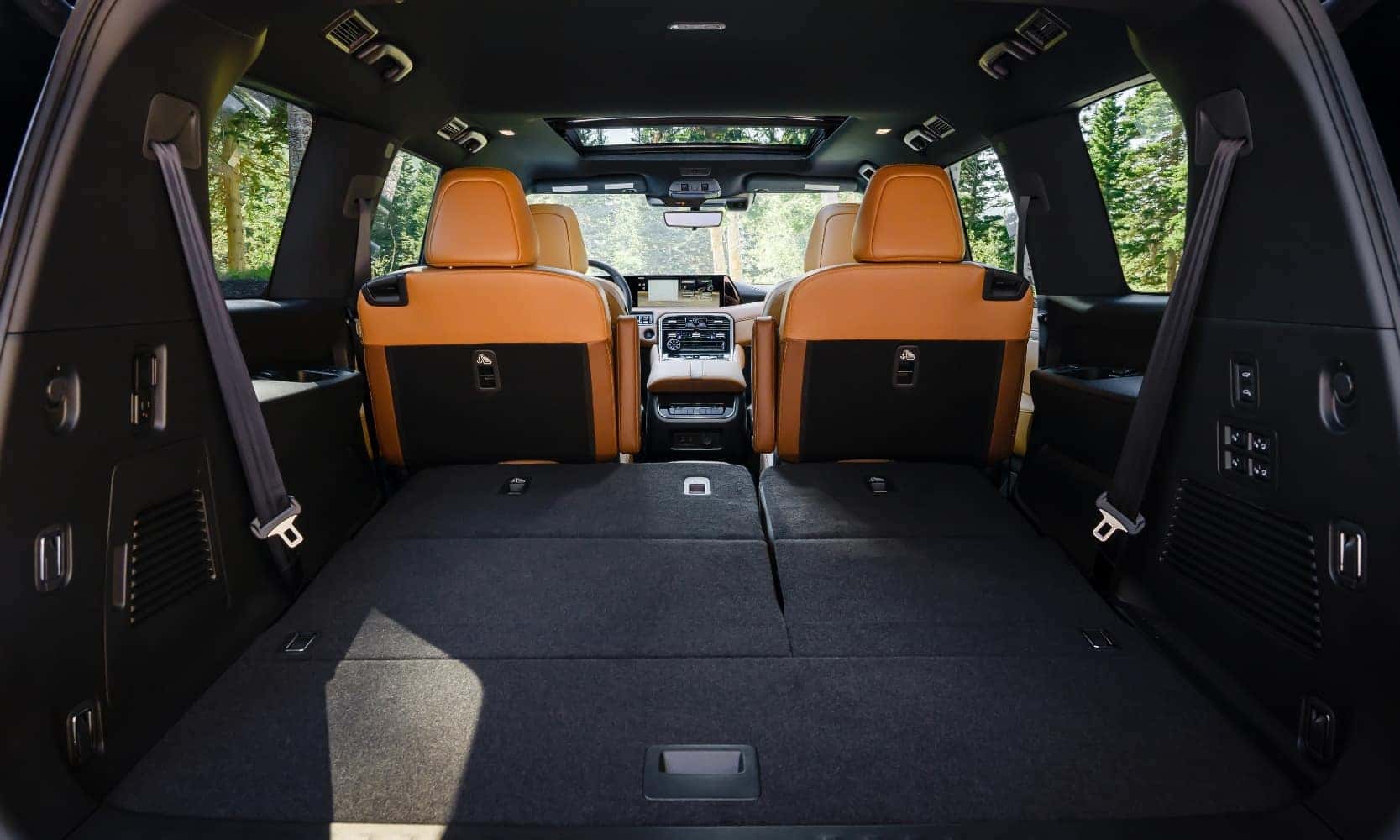 rear cargo space area inside the all new 2025 Nissan Armada SUV