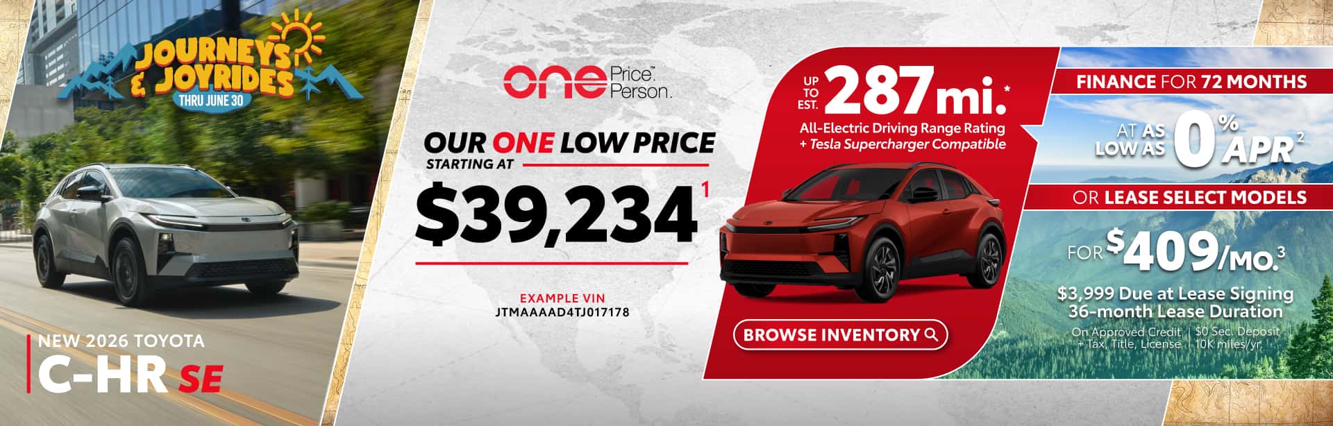 One Toyota June 2026 C-HR Incentives
