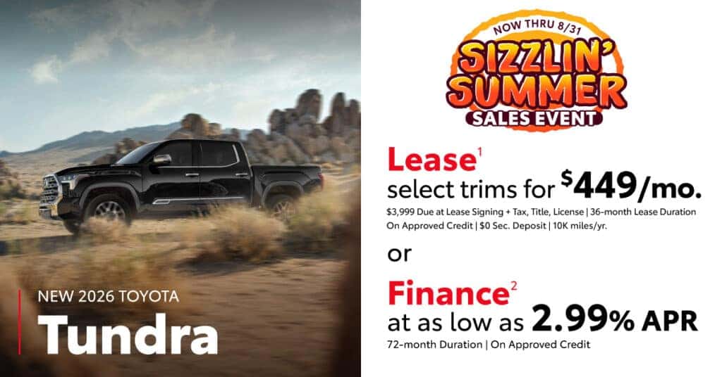 New 2026 Tundra Specials