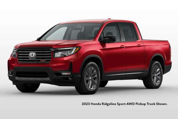 New 2023 Honda Ridgeline Sport AWD Pickup Truck