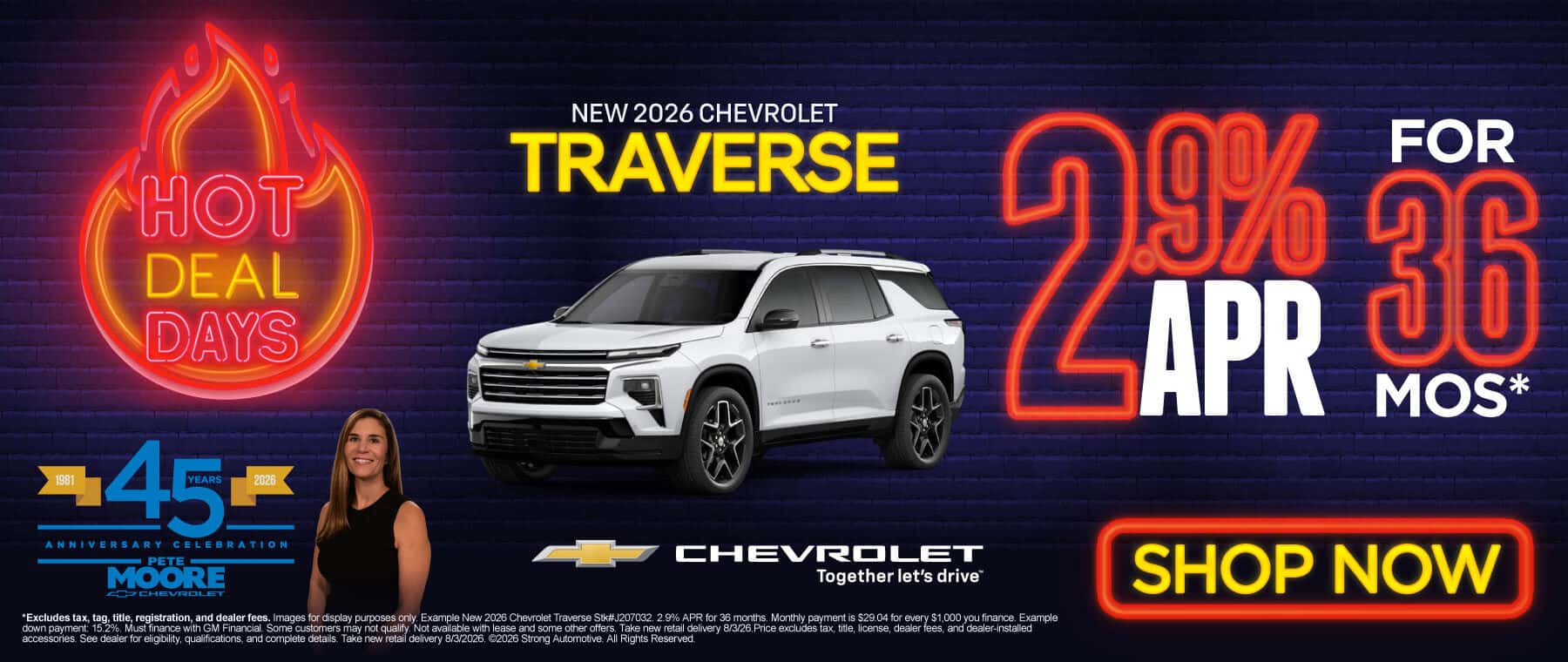 NEW 2026 Chevrolet Traverse 2.9% APR*