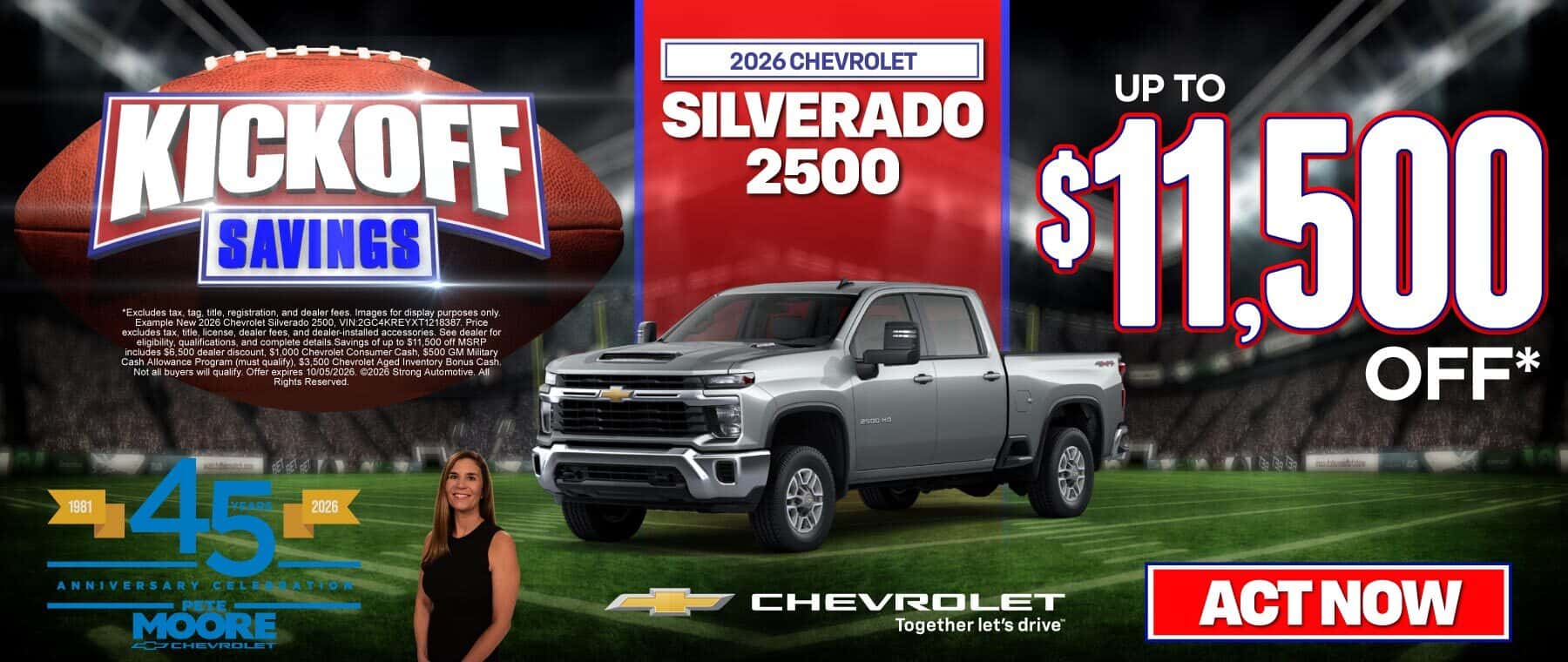 2026 CHEVROLET SILVERADO 2500 HD Up to $11,500 Off*