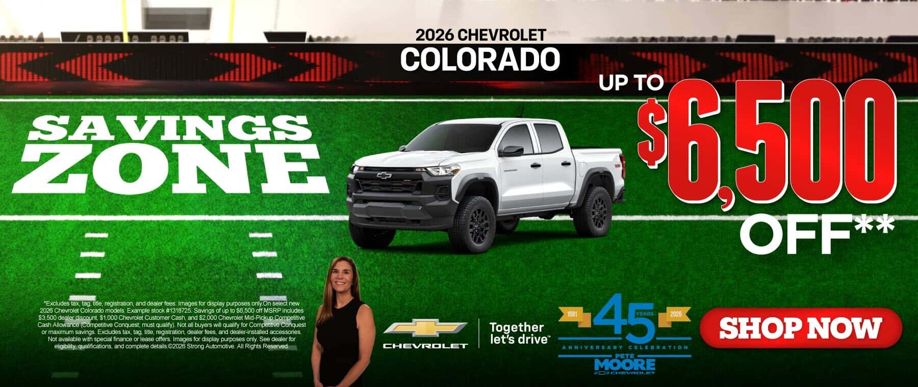 2026 Chevrolet Colorado "Up to $6,500 Off * "