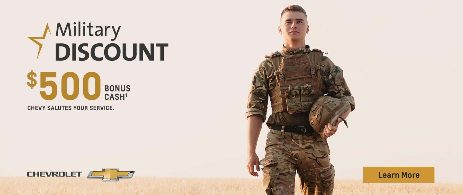 military discount $500 bonus cash1 chevy salutes your service.