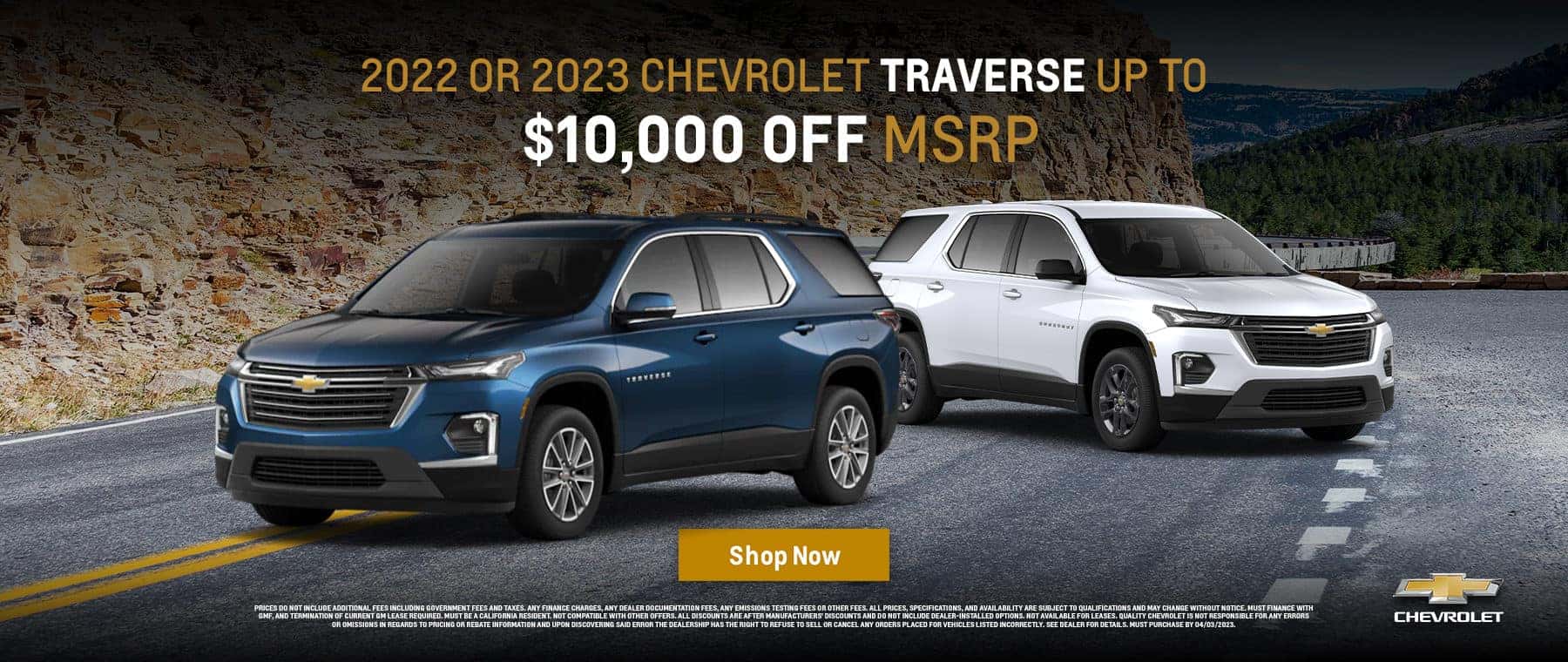 2022 OR 2023 CHEVROLET TRAVERSE UP TO $10,000 OFF MSRP