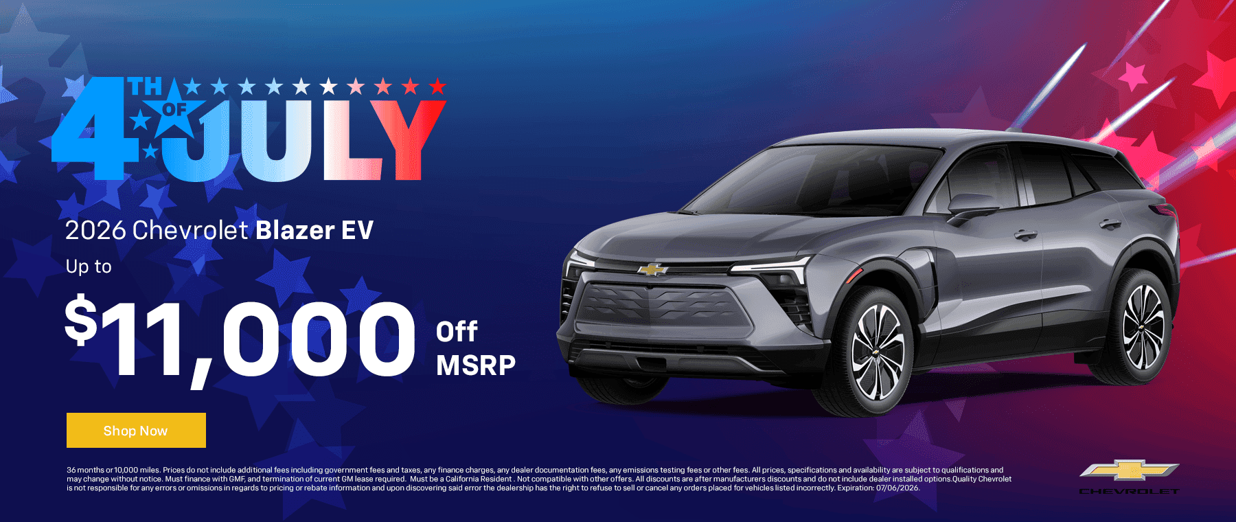 2026 Chevrolet Blazer EV Up to $11,000 Off MSRP