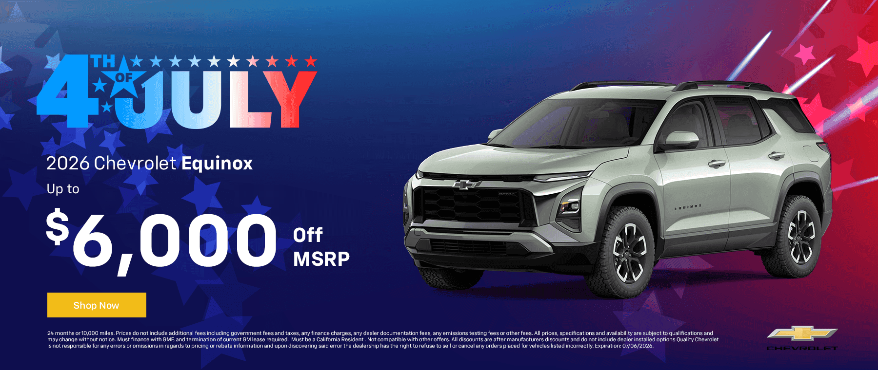 2026 Chevrolet Equinox Up to $6,000 Off MSRP