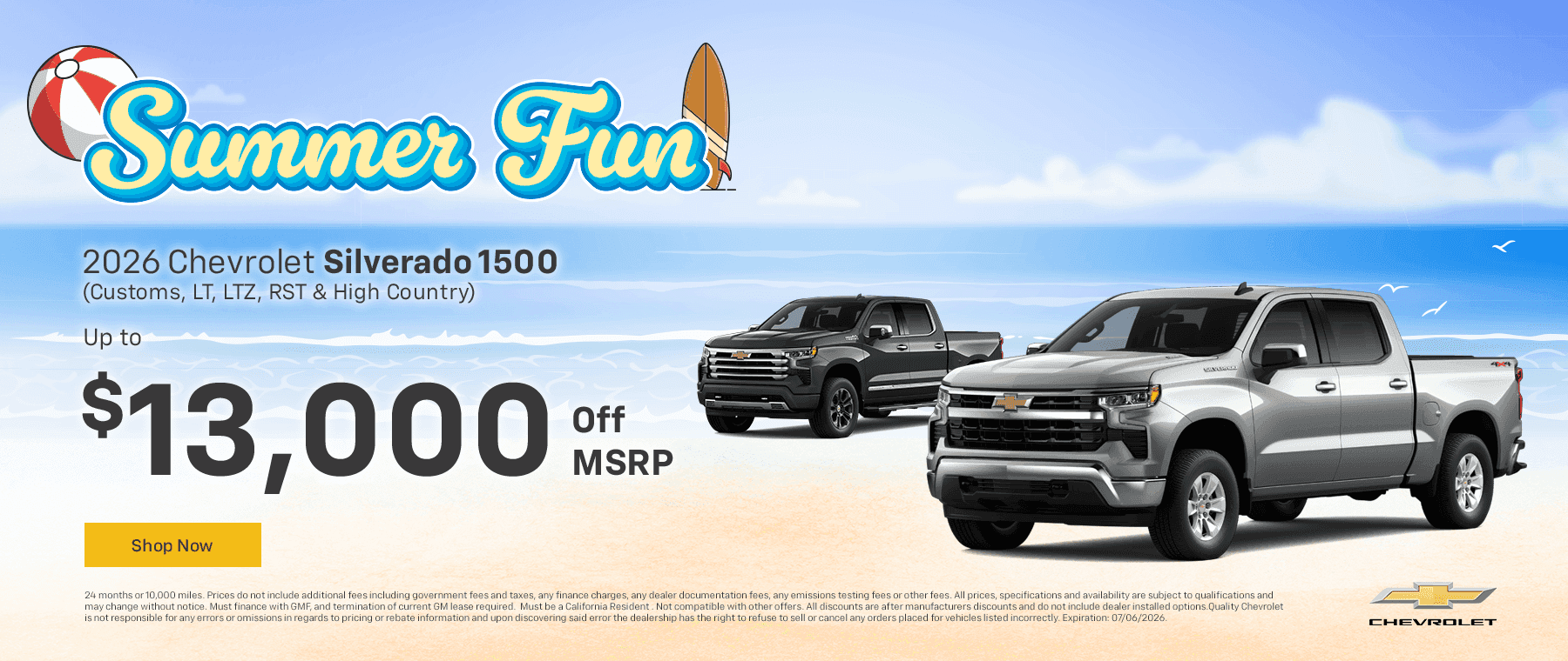2026 Chevrolet Silverado 1500 (Customs, LT, LTZ, RST & High Country)