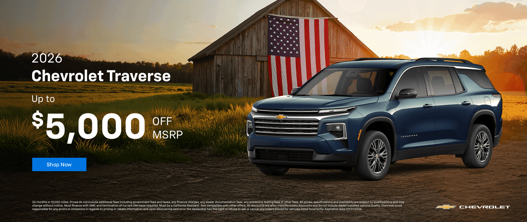 2026 Traverse Up to $5000 off MSRP
