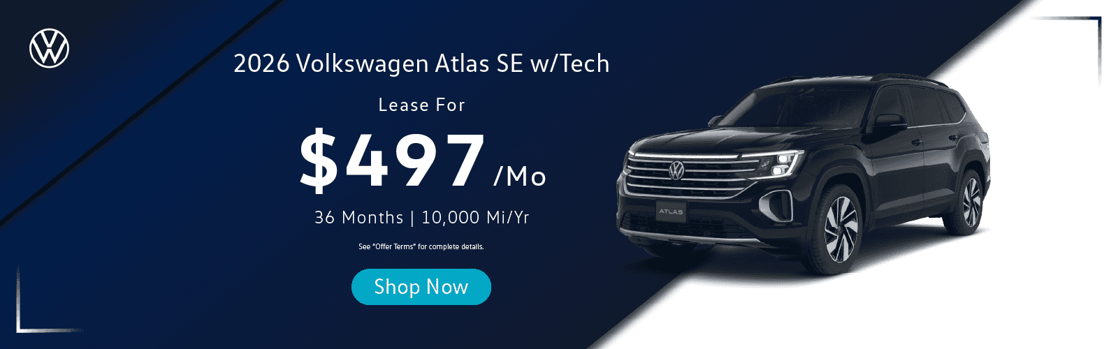 $497/month lease for 36 months