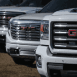 Lineup of GMC truck grilles