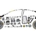 Painted car and built from a variety of parts