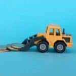 toy bulldozer with coins