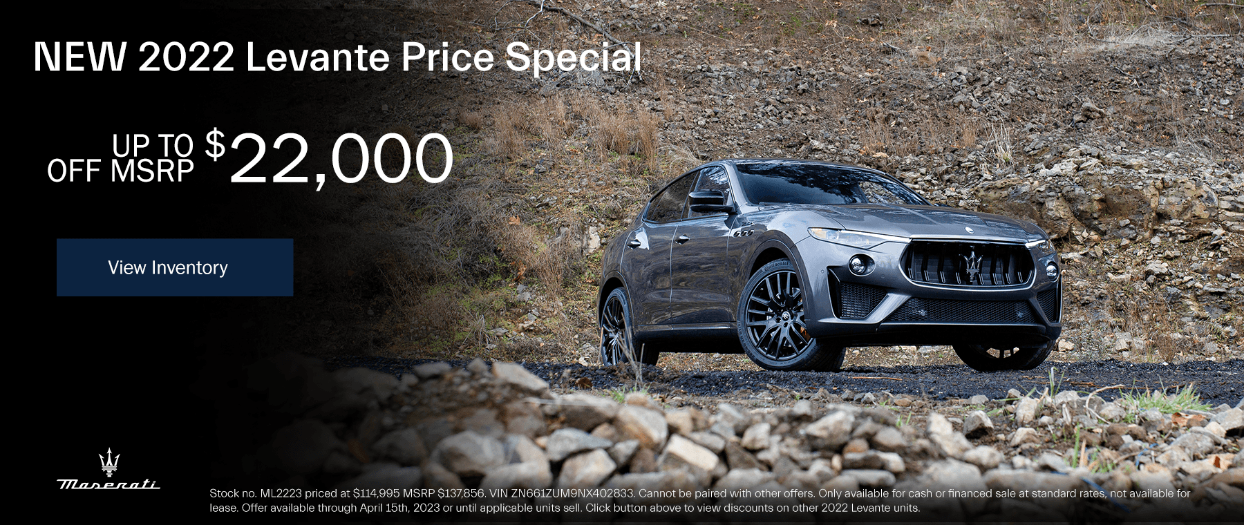 March 1800 x 760 Levante Price Special