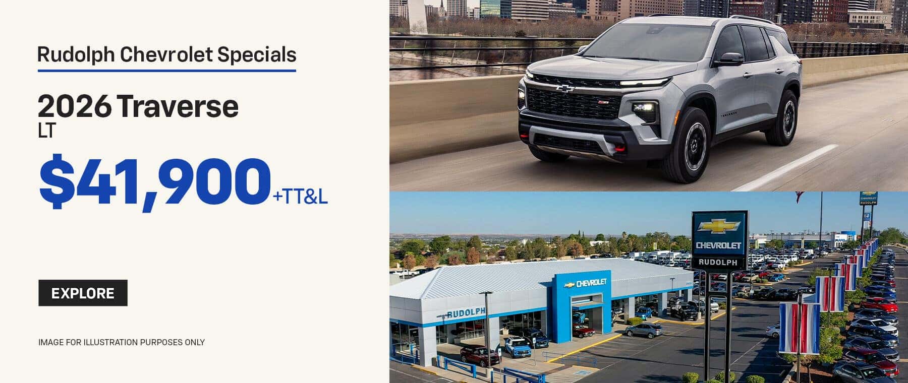 Chevy Traverse - $41,900 + TTL
