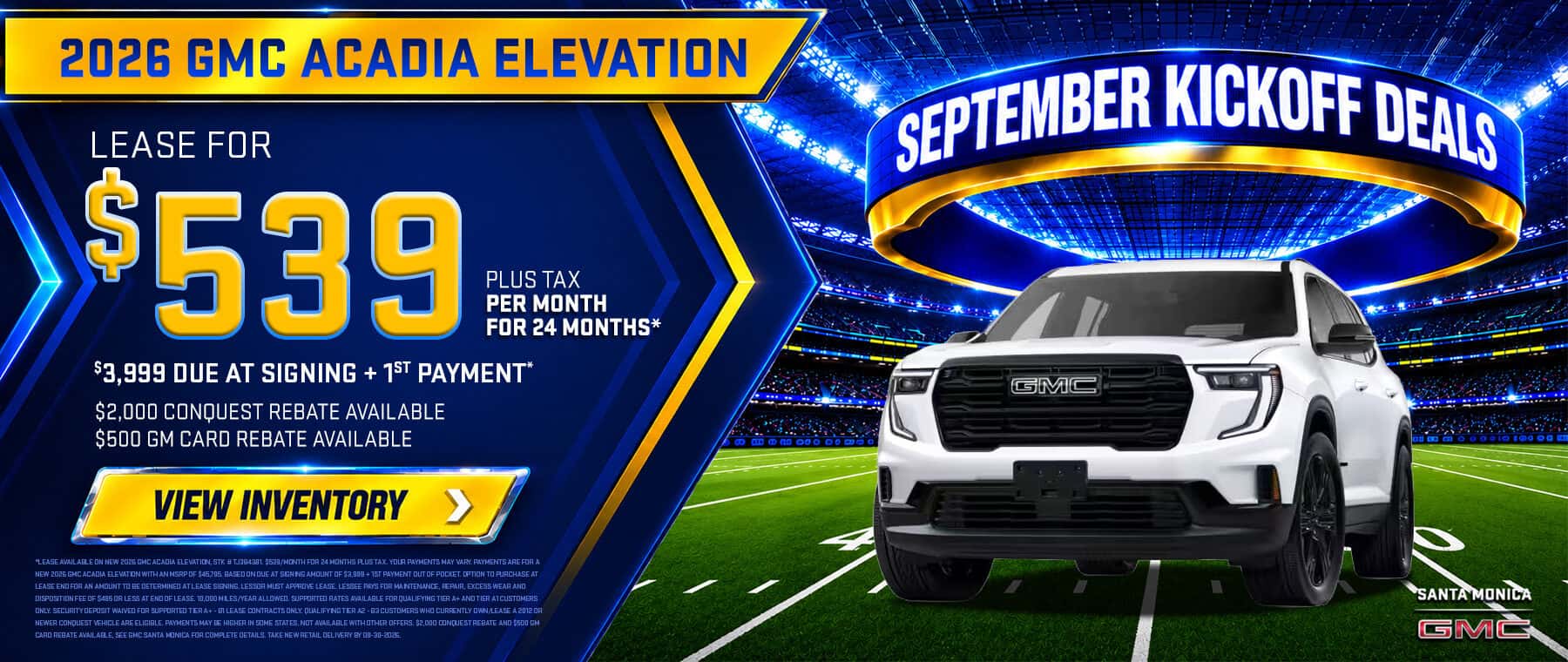2026 GMC Acadia Elevation Santa Monica GMC