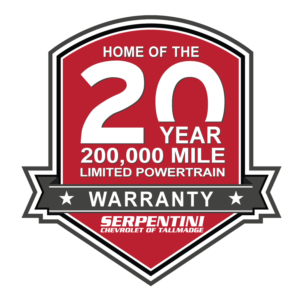 HOME OF THE 20 200,000 MILE LIMITED POWERTRAIN WARRANTY SERPENTINI CHEVROLET OF TALLMADGE