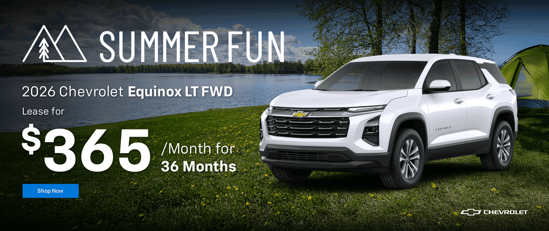 2026 Equinox LT FWD Lease for $365 per month for 36 months