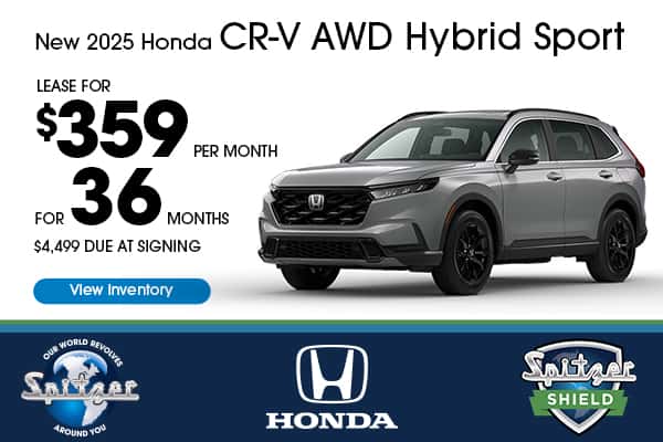 2025 CR-V AWD Hybrid Sport - Lease for $359/mo for 36 Months