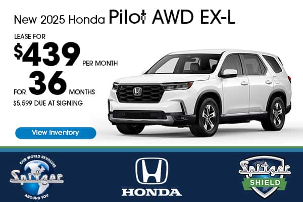 2025 Honda Pilot AWD EX-L - Lease for $439/mo for 36 Months