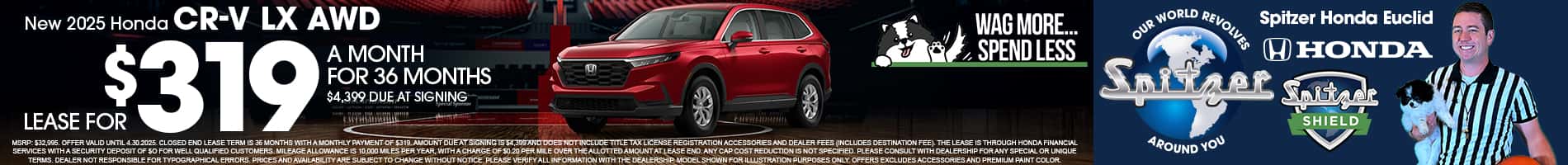 03.2025_Carrera_Lease a New 2025 CR-V AWD LX for $319 a Month for 36 Months!