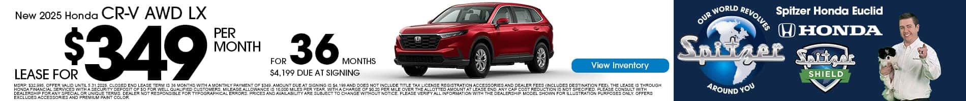 05.2025_Carrera_Lease a New 2025 Honda CR-V AWD LX for $349/mo!