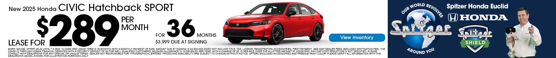 07.2025_Carrera_Lease a New 2025 Honda Civic Hatchback for $289/mo!