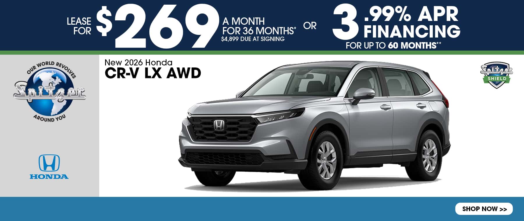 09.2026_Honda CRV_Lease for $269 for 36 mo OR 3.99% for 60 mo
