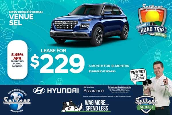 2025 Hyundai Venue SEL - Lease for $229/mo for 36 Months 