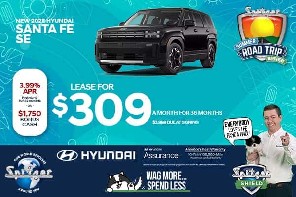 2025 Hyundai Santa Fe SE - Lease for $309/mo for 36 Months 