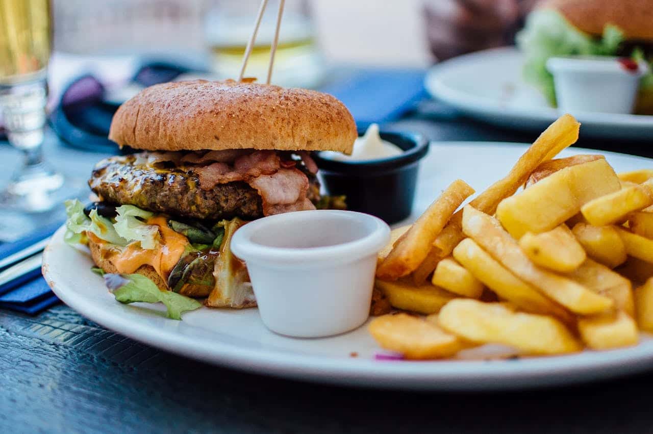 Hamburger and French Fries