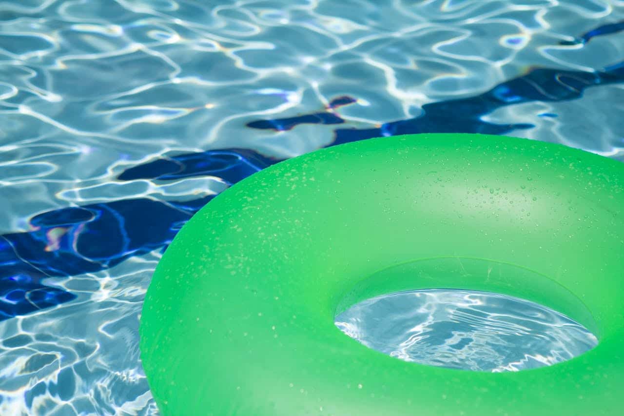 Inner Tube Floating in Pool