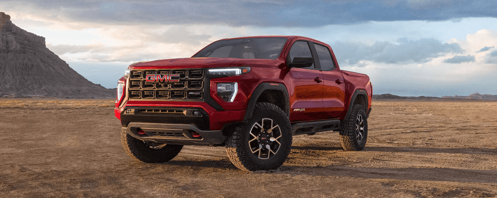Red GMC Canyon pickup truck