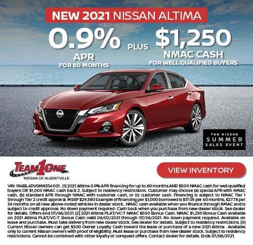 Nissan Offers & Incentives | Team1One Nissan of Albertville