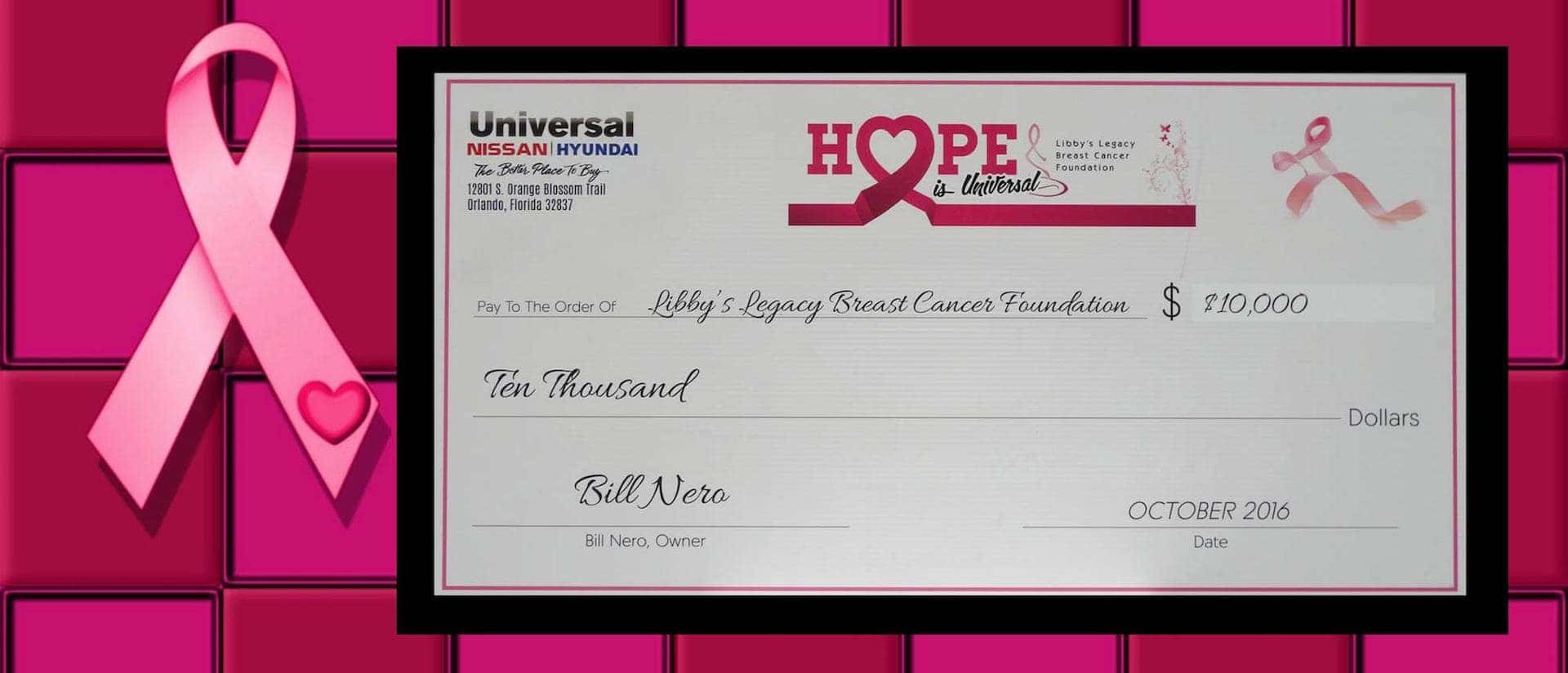 Libbys Legacy Donation Check