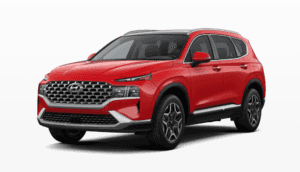 The 2021 Hyundai Santa Fe Limited in Calypso Red