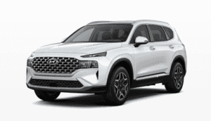 The 2021 Hyundai Santa Fe Limited in Quartz White