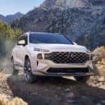 The 2022 Hyundai Santa Fe off-roading.