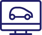 Icon of a vehicle on a computer screen