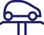 Icon of a vehicle on a service lift