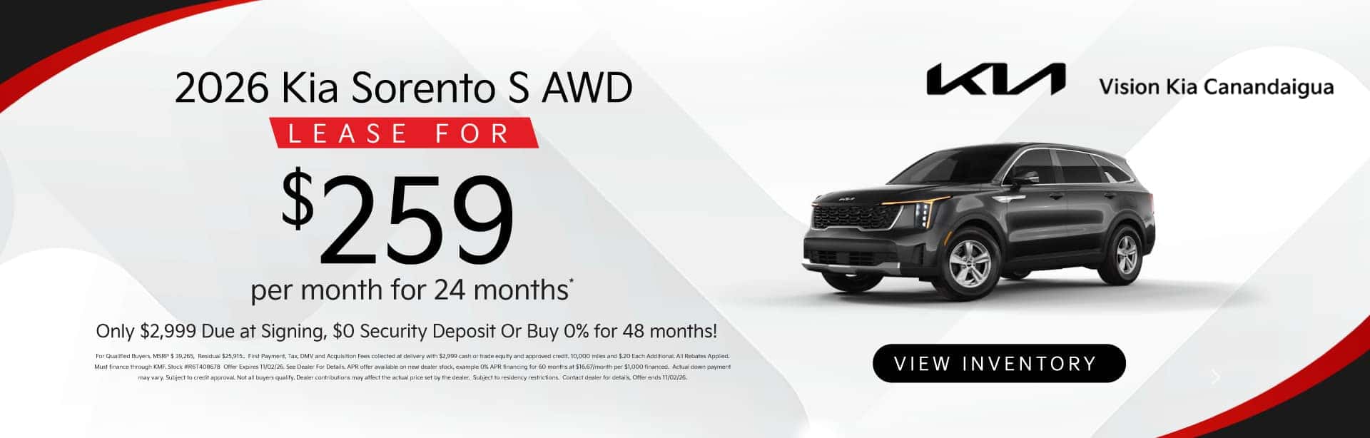 Vision Kia October Specials