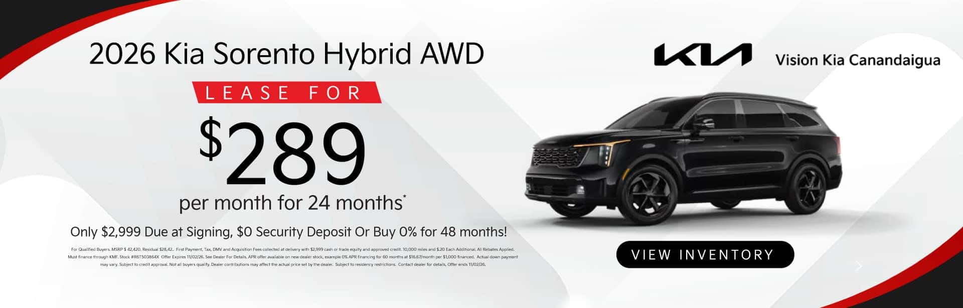 Vision Kia October Specials