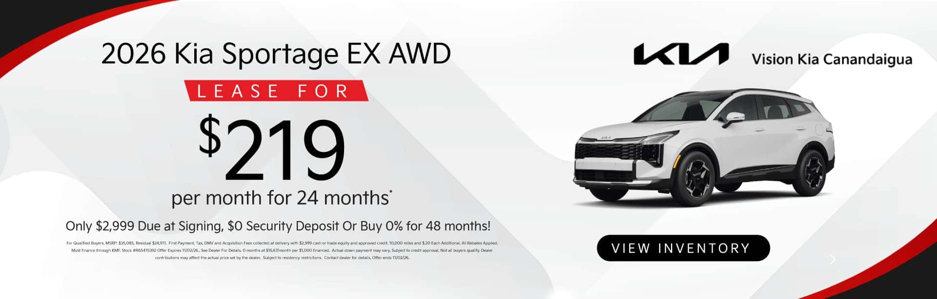 Vision Kia October Specials