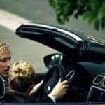 A husband and wife test drive a used Volkswagen car in Marion, IL