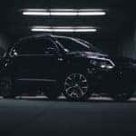 A black 2021 Volkswagen in a parking garage in Marion, IL