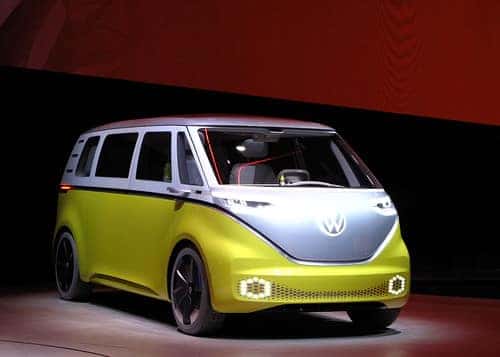 The concept for the Volkswagen ID Buzz electric vehicle