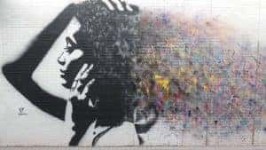 A mural on the side of a building in Marion, Illinois